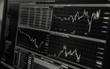 A computer screen with stock trading information.
