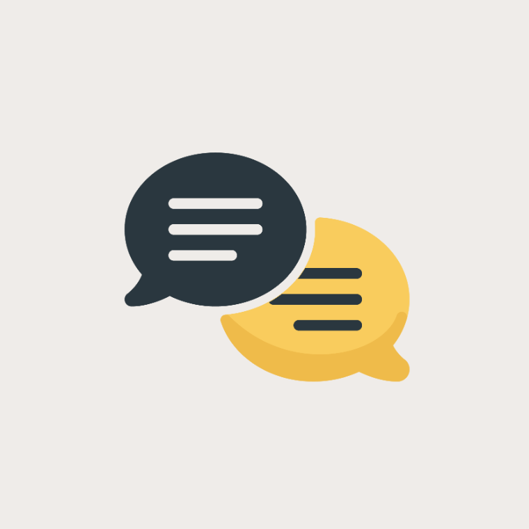 Two speech bubbles icon