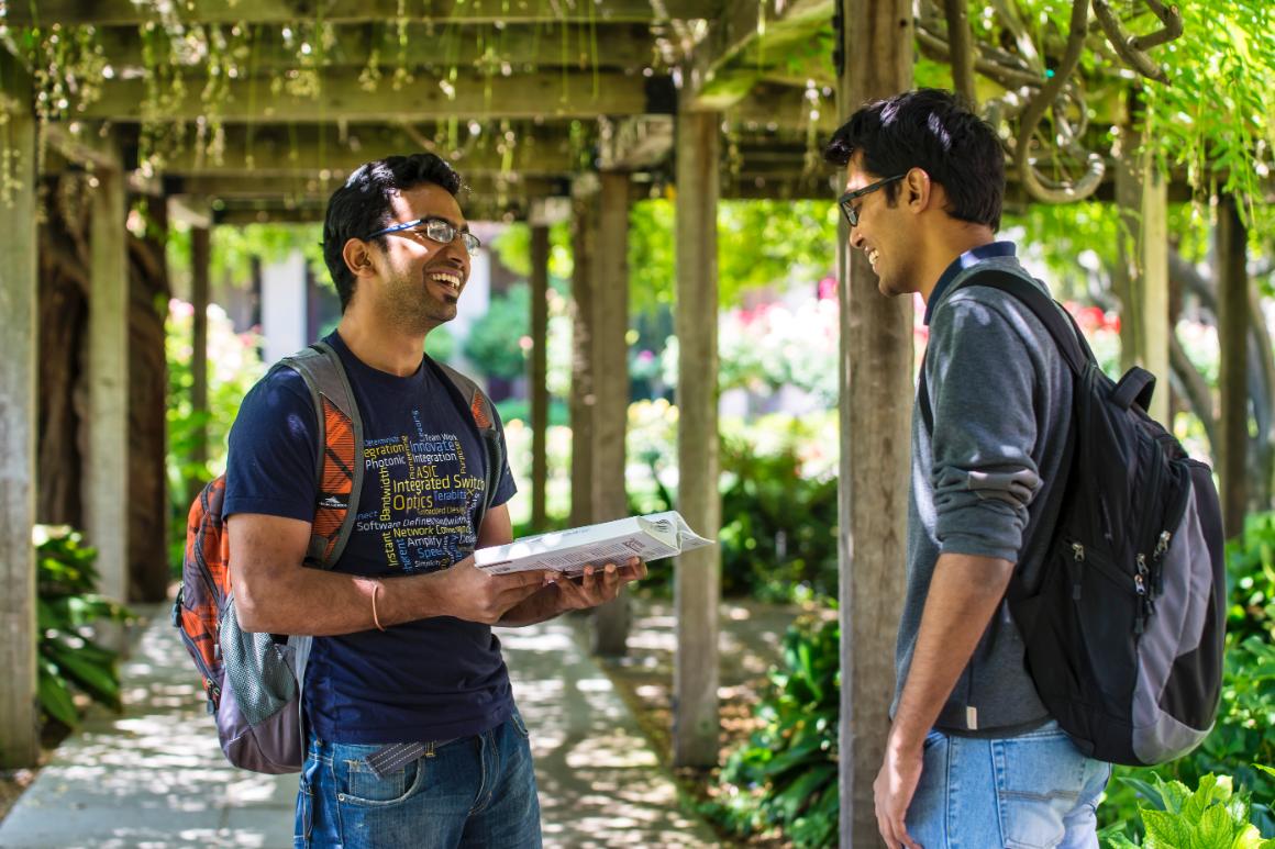 Students near Mission Church